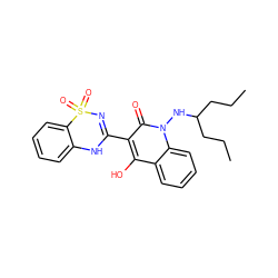 CCCC(CCC)Nn1c(=O)c(C2=NS(=O)(=O)c3ccccc3N2)c(O)c2ccccc21 ZINC000101033590