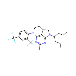 CCCC(CCC)n1cc2c3c(nc(C)nc31)N(c1ccc(C(F)(F)F)cc1C(F)(F)F)CC2 ZINC000013981074