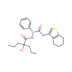 CCCC(O)(CCC)C(=O)NN(C(=O)Nc1csc2c1CCCC2)c1ccccc1 ZINC000001955403