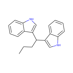 CCCC(c1c[nH]c2ccccc12)c1c[nH]c2ccccc12 ZINC000038439451