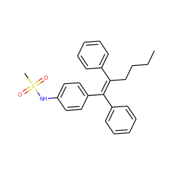 CCCC/C(=C(\c1ccccc1)c1ccc(NS(C)(=O)=O)cc1)c1ccccc1 ZINC000090416453