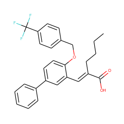 CCCC/C(=C\c1cc(-c2ccccc2)ccc1OCc1ccc(C(F)(F)F)cc1)C(=O)O ZINC000299863473