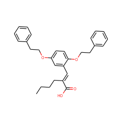 CCCC/C(=C\c1cc(OCCc2ccccc2)ccc1OCCc1ccccc1)C(=O)O ZINC000072114209