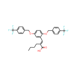 CCCC/C(=C\c1cc(OCc2ccc(C(F)(F)F)cc2)ccc1OCc1ccc(C(F)(F)F)cc1)C(=O)O ZINC000072113418