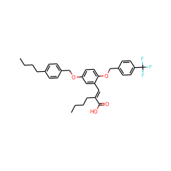 CCCC/C(=C\c1cc(OCc2ccc(CCCC)cc2)ccc1OCc1ccc(C(F)(F)F)cc1)C(=O)O ZINC000299860015