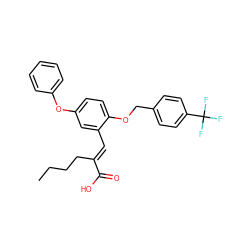 CCCC/C(=C\c1cc(Oc2ccccc2)ccc1OCc1ccc(C(F)(F)F)cc1)C(=O)O ZINC000299854686