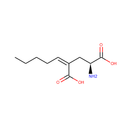 CCCC/C=C(/C[C@H](N)C(=O)O)C(=O)O ZINC000029481967