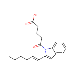 CCCC/C=C/c1cc2ccccc2n1C(=O)CCCC(=O)O ZINC000103270888