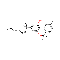 CCCC/C=C\C1(c2cc(O)c3c(c2)OC(C)(C)[C@@H]2CC=C(C)C[C@@H]32)CC1 ZINC000028711189