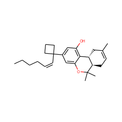 CCCC/C=C\C1(c2cc(O)c3c(c2)OC(C)(C)[C@@H]2CC=C(C)C[C@@H]32)CCC1 ZINC000028711190