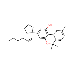 CCCC/C=C\C1(c2cc(O)c3c(c2)OC(C)(C)[C@@H]2CC=C(C)C[C@@H]32)CCCC1 ZINC000028711191