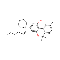 CCCC/C=C\C1(c2cc(O)c3c(c2)OC(C)(C)[C@@H]2CC=C(C)C[C@@H]32)CCCCC1 ZINC000028711192