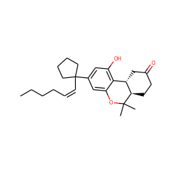 CCCC/C=C\C1(c2cc(O)c3c(c2)OC(C)(C)[C@@H]2CCC(=O)C[C@@H]32)CCCC1 ZINC000064548499