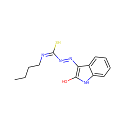 CCCC/N=C(/S)N=Nc1c(O)[nH]c2ccccc12 ZINC000253915990