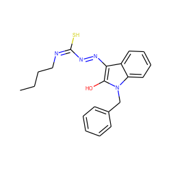 CCCC/N=C(/S)N=Nc1c(O)n(Cc2ccccc2)c2ccccc12 ZINC000253989044