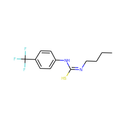 CCCC/N=C(/S)Nc1ccc(C(F)(F)F)cc1 ZINC000013684894