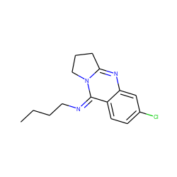 CCCC/N=c1/c2ccc(Cl)cc2nc2n1CCC2 ZINC000101049587