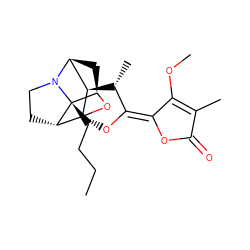 CCCC[C@@]12[C@H]3C[C@H]4[C@H]5[C@H](C)/C(=C6/OC(=O)C(C)=C6OC)O[C@]5(O3)[C@@H]1CCN42 ZINC000101494681