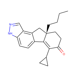 CCCC[C@@]12CCC(=O)C(C3CC3)=C1c1ccc3[nH]ncc3c1C2 ZINC000034633803