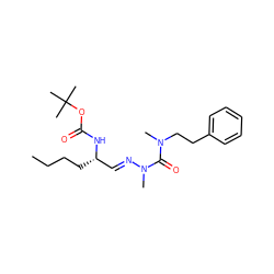 CCCC[C@@H](/C=N/N(C)C(=O)N(C)CCc1ccccc1)NC(=O)OC(C)(C)C ZINC000028570812