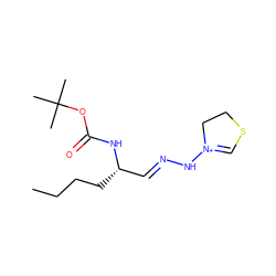 CCCC[C@@H](/C=N/N[N+]1=CSCC1)NC(=O)OC(C)(C)C ZINC000028570631