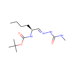 CCCC[C@@H](/C=N/NC(=O)NC)NC(=O)OC(C)(C)C ZINC000028570530