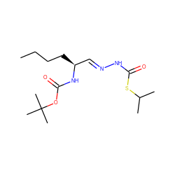 CCCC[C@@H](/C=N/NC(=O)SC(C)C)NC(=O)OC(C)(C)C ZINC000028570794