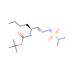 CCCC[C@@H](/C=N/NS(=O)(=O)N(C)C)NC(=O)OC(C)(C)C ZINC000028570636