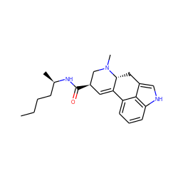 CCCC[C@@H](C)NC(=O)[C@@H]1C=C2c3cccc4[nH]cc(c34)C[C@H]2N(C)C1 ZINC000013740709