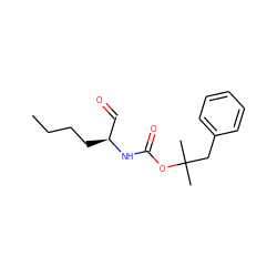 CCCC[C@@H](C=O)NC(=O)OC(C)(C)Cc1ccccc1 ZINC000027091376