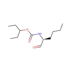 CCCC[C@@H](C=O)NC(=O)OC(CC)CC ZINC000027091268