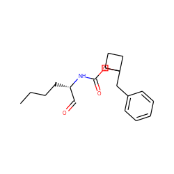 CCCC[C@@H](C=O)NC(=O)OC1(Cc2ccccc2)CCC1 ZINC000027091373