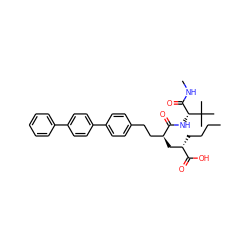 CCCC[C@@H](C[C@@H](CCc1ccc(-c2ccc(-c3ccccc3)cc2)cc1)C(=O)N[C@H](C(=O)NC)C(C)(C)C)C(=O)O ZINC000025988335