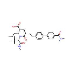 CCCC[C@@H](C[C@@H](CCc1ccc(-c2ccc(C(=O)N(C)C)cc2)cc1)C(=O)N[C@H](C(=O)NC)C(C)(C)C)C(=O)O ZINC000025988761