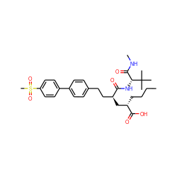 CCCC[C@@H](C[C@@H](CCc1ccc(-c2ccc(S(C)(=O)=O)cc2)cc1)C(=O)N[C@H](C(=O)NC)C(C)(C)C)C(=O)O ZINC000025986036