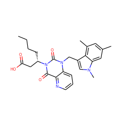 CCCC[C@@H](CC(=O)O)n1c(=O)c2ncccc2n(Cc2cn(C)c3cc(C)cc(C)c23)c1=O ZINC000068244692