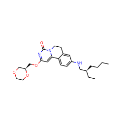 CCCC[C@@H](CC)CNc1ccc2c(c1)CCn1c-2cc(OC[C@@H]2COCCO2)nc1=O ZINC000142976553