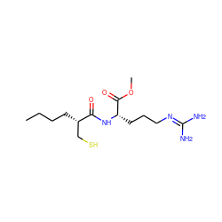 CCCC[C@@H](CS)C(=O)N[C@@H](CCCN=C(N)N)C(=O)OC ZINC000027179040