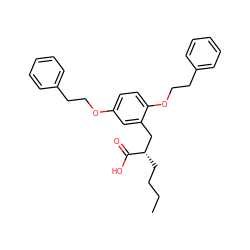 CCCC[C@@H](Cc1cc(OCCc2ccccc2)ccc1OCCc1ccccc1)C(=O)O ZINC000072113119