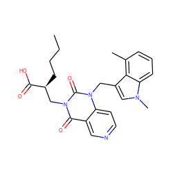 CCCC[C@@H](Cn1c(=O)c2cnccc2n(Cc2cn(C)c3cccc(C)c23)c1=O)C(=O)O ZINC000096170040