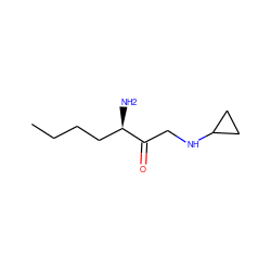 CCCC[C@@H](N)C(=O)CNC1CC1 ZINC000013559615