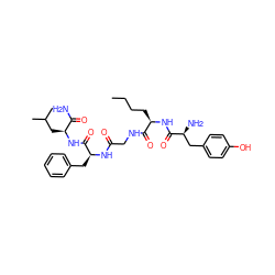 CCCC[C@@H](NC(=O)[C@@H](N)Cc1ccc(O)cc1)C(=O)NCC(=O)N[C@@H](Cc1ccccc1)C(=O)N[C@@H](CC(C)C)C(N)=O ZINC000029224913