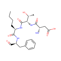 CCCC[C@@H](NC(=O)[C@@H](NC(=O)[C@@H](N)CC(=O)O)[C@@H](C)O)C(=O)N[C@H](C=O)Cc1ccccc1 ZINC001772647607