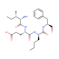 CCCC[C@@H](NC(=O)[C@H](CCC(=O)O)NC(=O)[C@@H](N)[C@@H](C)CC)C(=O)N[C@H](C=O)Cc1ccccc1 ZINC001772607486