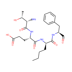 CCCC[C@@H](NC(=O)[C@H](CCC(=O)O)NC(=O)[C@@H](N)[C@@H](C)O)C(=O)N[C@H](C=O)Cc1ccccc1 ZINC001772581158