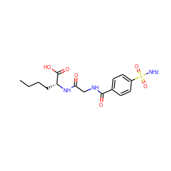 CCCC[C@@H](NC(=O)CNC(=O)c1ccc(S(N)(=O)=O)cc1)C(=O)O ZINC000027637748