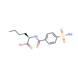 CCCC[C@@H](NC(=O)c1ccc(S(N)(=O)=O)cc1)C(=O)O ZINC000027636993