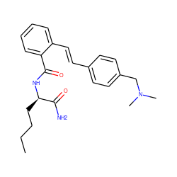 CCCC[C@@H](NC(=O)c1ccccc1/C=C/c1ccc(CN(C)C)cc1)C(N)=O ZINC000026484137