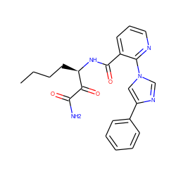 CCCC[C@@H](NC(=O)c1cccnc1-n1cnc(-c2ccccc2)c1)C(=O)C(N)=O ZINC000114055773