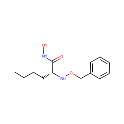 CCCC[C@@H](NOCc1ccccc1)C(=O)NO ZINC000028647471